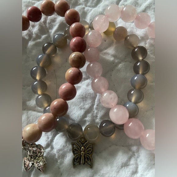 NWOT Set of 3 Natural Stone Bracelets - Picture 2 of 3